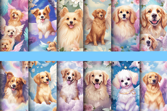 Angel Dogs Patterns: A Versatile Digital Resource for Creative Projects
