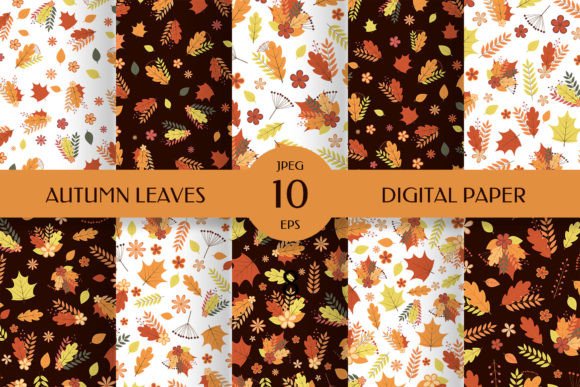 Autumn Leaves Seamless Patterns Digital: A Versatile Resource for Creative Projects