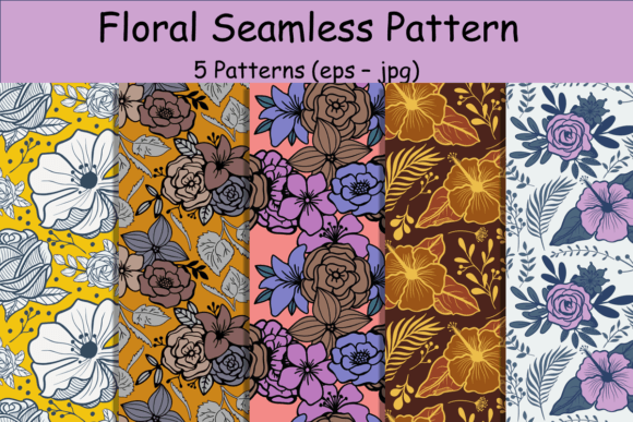 Botanical Floral Surface Patterns: A Versatile Design for Creative and Commercial Use