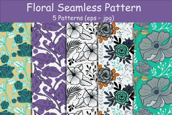 Botanical Flowers Surface Patterns: A Versatile Design Asset for Creative and Commercial Projects