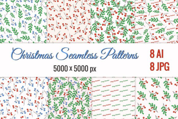 Christmas Seamless Digital Patterns Set