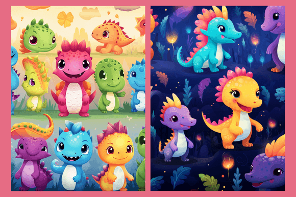 Cute Dinosaur Patterns for Creative Projects