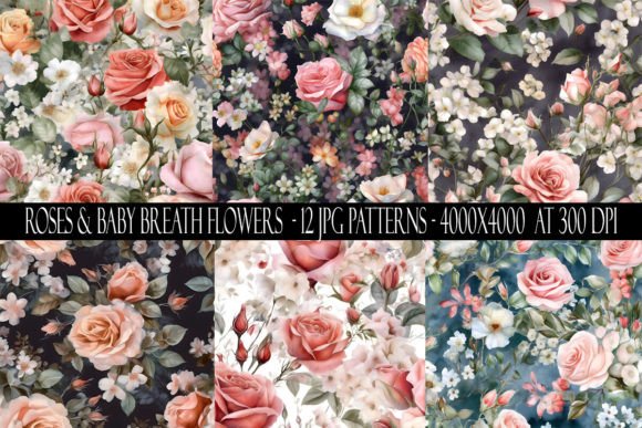 Exploring Roses and Baby Breath Seamless Patterns: A Guide for Designers and Creators