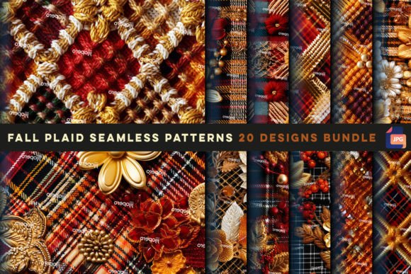 Fall Plaid Seamless Patterns
