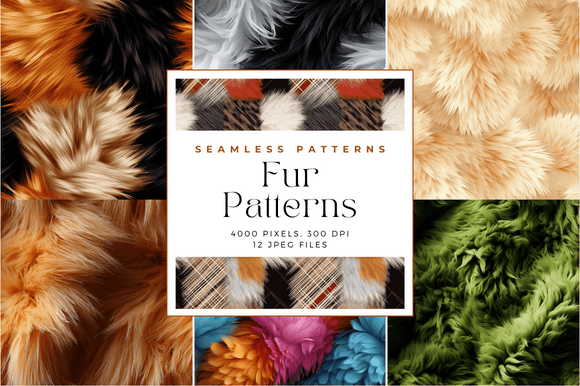Furs Seamless Patterns for Creative Projects