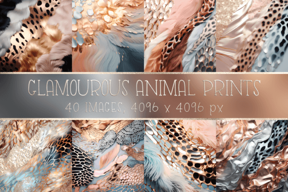 Glamourous Animal Print Patterns: A Digital Design Collection for Creative Projects