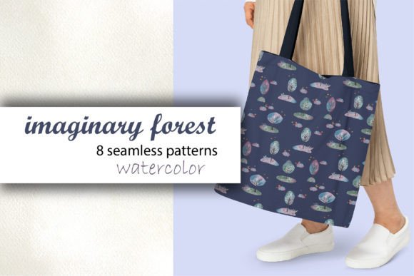 Imaginary Forest, Watercolor Patterns: A Digital Art Resource for Creative Projects