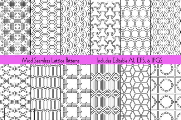 Mod Seamless Lattice Patterns: A Versatile Design Asset for Modern Creatives