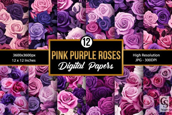 Pink Purple Roses Seamless Patterns: A Versatile Design Element for Creative Projects