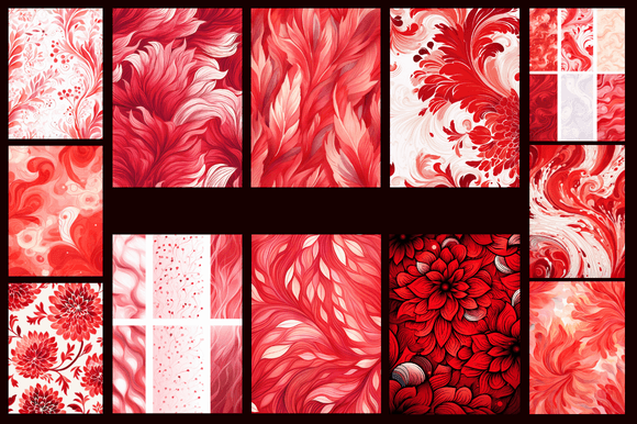 Red Patterns: Elevating Creativity Through Digital Artistry