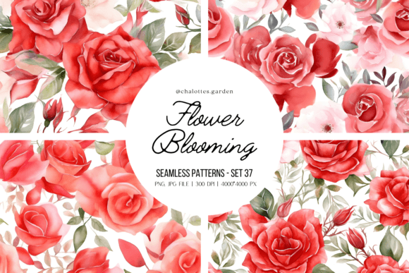 Roses Blooming Patterns Vol.07: Elevate Your DIY Creations with Timeless Floral Designs
