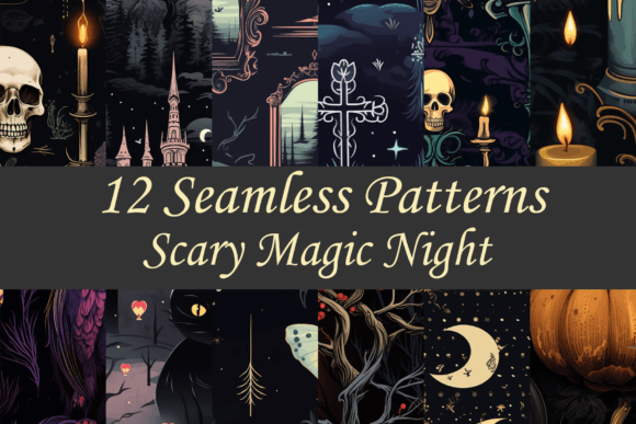 Seamless Patterns Scary Magic Night: A Versatile Design Resource