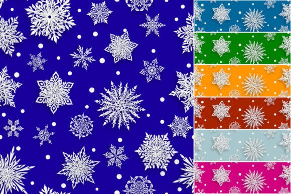 Seamless Patterns with Paper Snowflakes: A Versatile Design Resource for Winter-Themed Projects