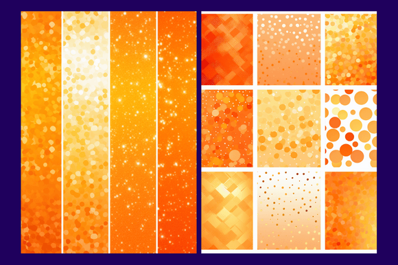 Tangerine Glitter Patterns