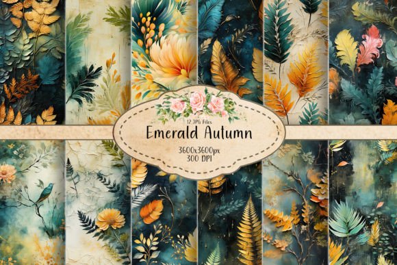 Tropical Autumn Seamless Patterns: Elevate Your Design Projects with Vibrant Backgrounds